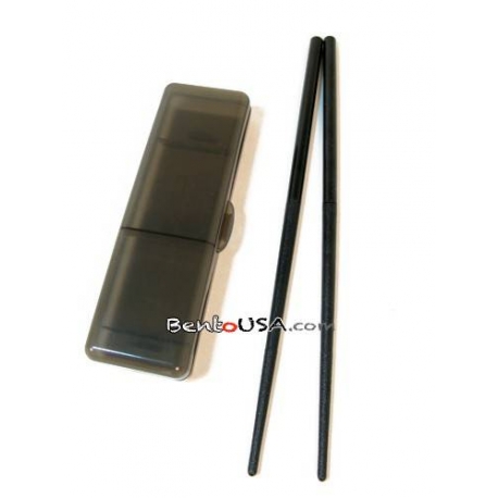 Japanese Bento Chopsticks with Case PORTABLE Black