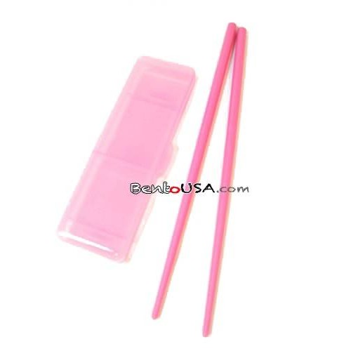 Bento Pink Camping Travel Separable Cutlery 8.25" Chopsticks 6.25" Spoon & Fork 
