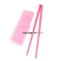 Japanese Bento Chopsticks with Case Portable Pink