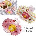Japanese Bento Microwavable Food Cup 14 pcs Cute Rabbit Tip