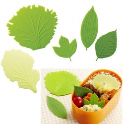 Silicone Microwavable Reusable Bento Baran Lettuce Leaf Sheet 