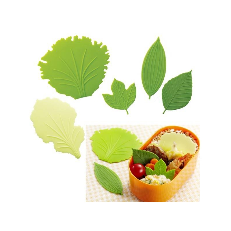 Silicone Microwavable Reusable Bento Baran Lettuce Leaf Sheet for