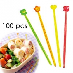 Japanese Bento Cute Food Pick 100 pcs - Clear and Slim
