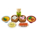 Cute Japanese Eraser Set Collectible Chinese Food 7 pcs 