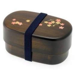 Japanese Microwavable Bento Box Gorgeous Woodgrain Sakura 