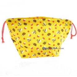 Japanese Bento Cloth Bag for bento box lunch box - Small Yellow