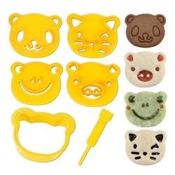 CuteZcute Sandwich Cookie Cutter and Pastry Bread Stamp Kit 