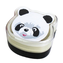 Bento Box 2 tier Lunch Box with Strap Panda Face Cold Pack