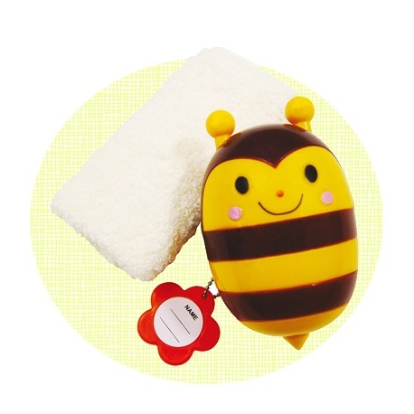 Portable Bento Oshibori Towel Set with Bee Case
