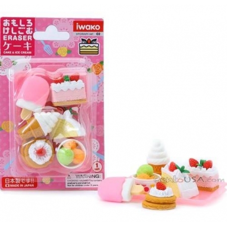 Cute Japanese Cake Ice Cream Puzzle Eraser Set 