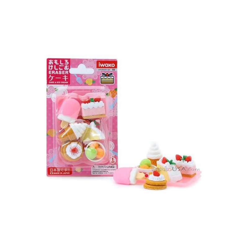 IWAKO Ice cream Puzzle Eraser 8pc Set Japan Import 