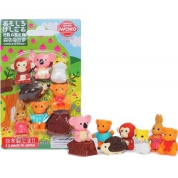 Cute Japanese Kawaii Animal Puzzle Eraser Set 