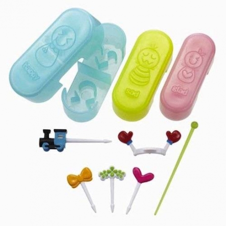 Japanese Bento Cute Food Wiener Cutter 3 Emotions with Pick set