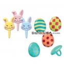 Food Decorating Pick Puffy Ring Bunny Egg Butterfly