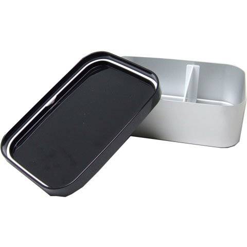 1.1L Aluminum Bento Lunch Box with Divider Black for Bento Box - All