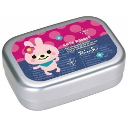 Aluminum Kids Bento Lunch Box Cute Pink Rabbit