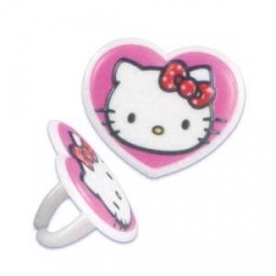 Food Decorating Party Ring Topper Hello Kitty Heart