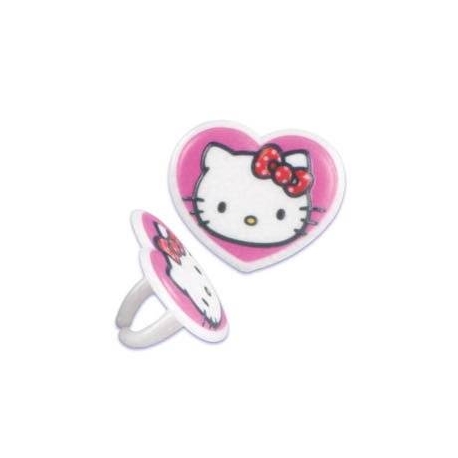Food Decorating Party Ring Topper Hello Kitty Heart