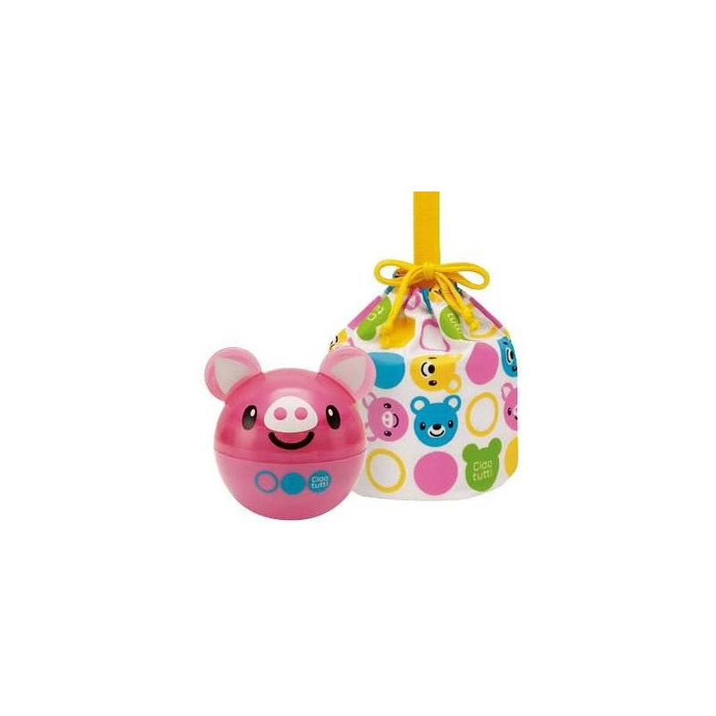 Japanese 2-tier Bento Lunch Box Set with Strap Pink Pig for Pig th