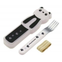 Japanese Bento Fork with Case Panda and Strap