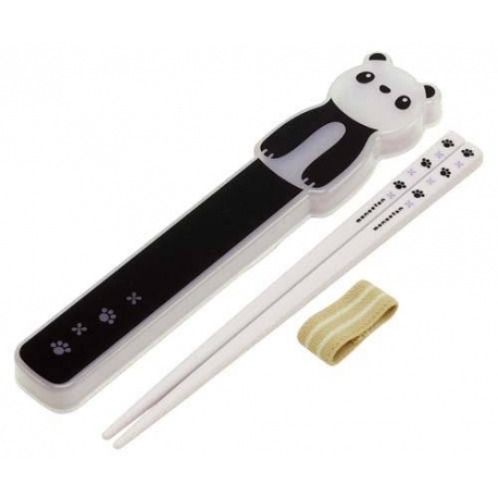 Lunch Chopsticks with Case Panda and Strap