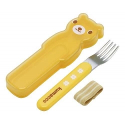 Japanese Bento Fork with Case Bear and Strap