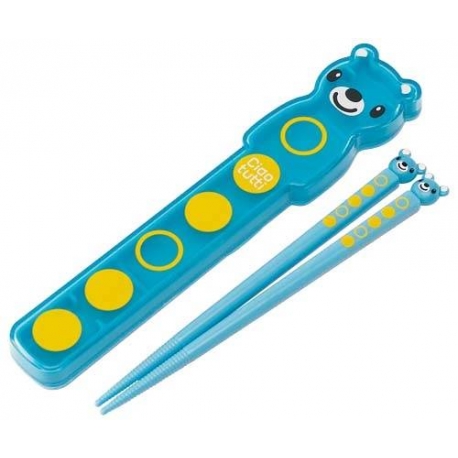 Japanese Bento Chopsticks with Case and Strap Bue Bear