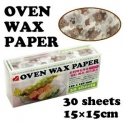 Bear Designed Wax Paper Sandwich Wrapping Sheets 30 pcs