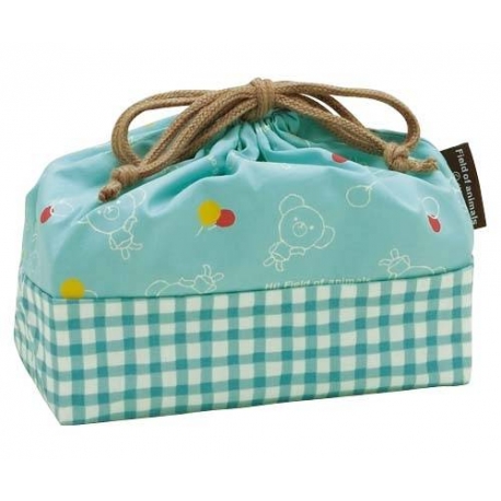Bento Lunch Box Cloth Bag Bear Blue