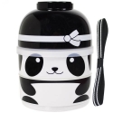 cuteZcute 2-tier Bento Lunch Box Set Baby Bento Buddies - Baby Ninja Panda