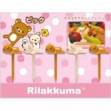San-X Rilakkuma Bento Fun Lunch Accessories Food Pick 5 pcs