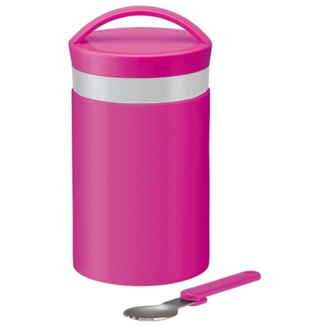Stainless Steel thermos set 510ml Pink with Fork
