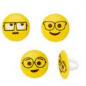 Food Decorating Ring Funny Glasses Emoticons