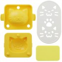 Egg Mold set with Seaweed Cutter Cat Shape
