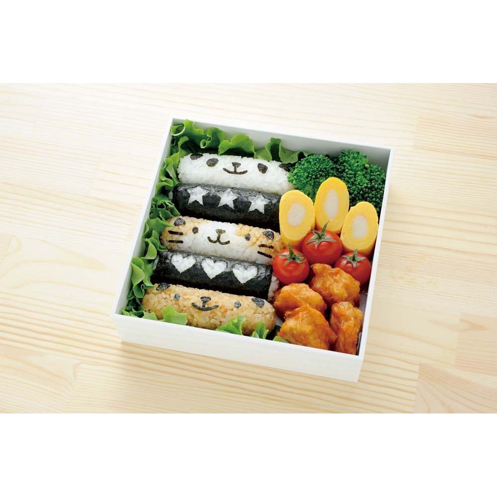 Deco Stick Rice Ball Mold and Animal Cheese Cutter Set with Case