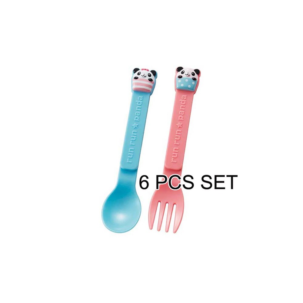 Kids Fork and Spoon with cute Panda Design 6 pcs for Cutlery