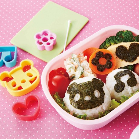 Seaweed Nori Cutter Set Panda Heart Music Note and Flower
