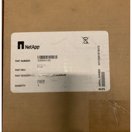 New Netapp 4Gb Quad Port Fibre Channel PCI-E HBA X2054B-R6
