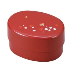 Microwavable Japanese Bento Box Lunch Red Butterfly