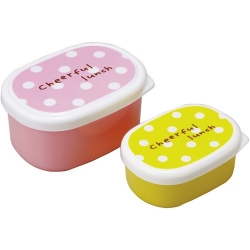 Microwavable Bento Food Cup with Seal Lid - Polkadot 