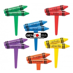Food Decorating Pick Colorful Crayons Assorted