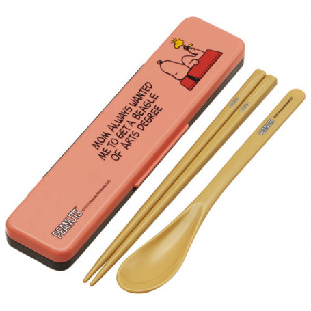 Snoopy Portable Bento Cutlery Set Spoon Chopsticks with Case
